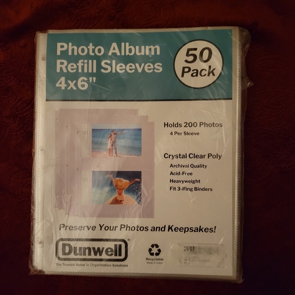 DUNWELL Other - 🔥🔥HP🔥🔥3-11-25🔥🔥NWOT DUNWELL PHOTO ALBUM REFILL SHEETS 4×6"  50 SHEETS